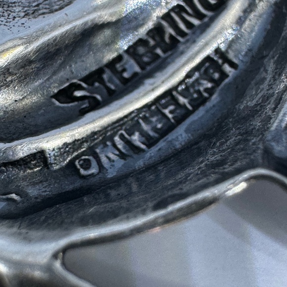 Vintage Danecraft Sterling Silver Flower Brooch Pin C Clasp 22 g - Picture 3 of 6